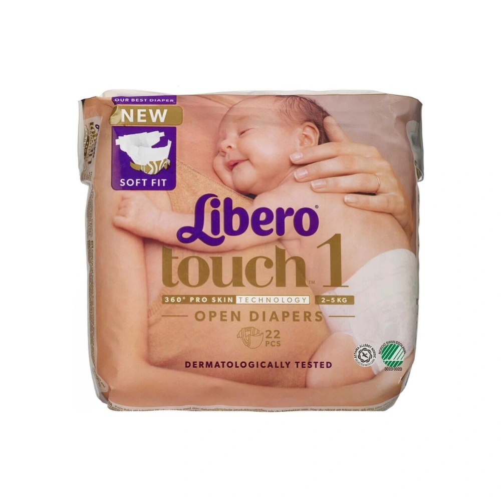 Libero Touch Str. 1 2-5 kg. - 22 stk