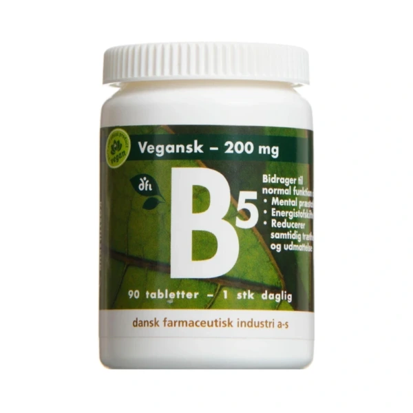 Dansk Farmaceutisk Industri B5 200 mg Vegansk – 90 stk