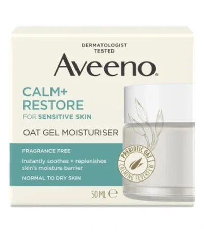 Aveeno Face Calm+Restore Oat Gel Moisturiser – 50 ml
