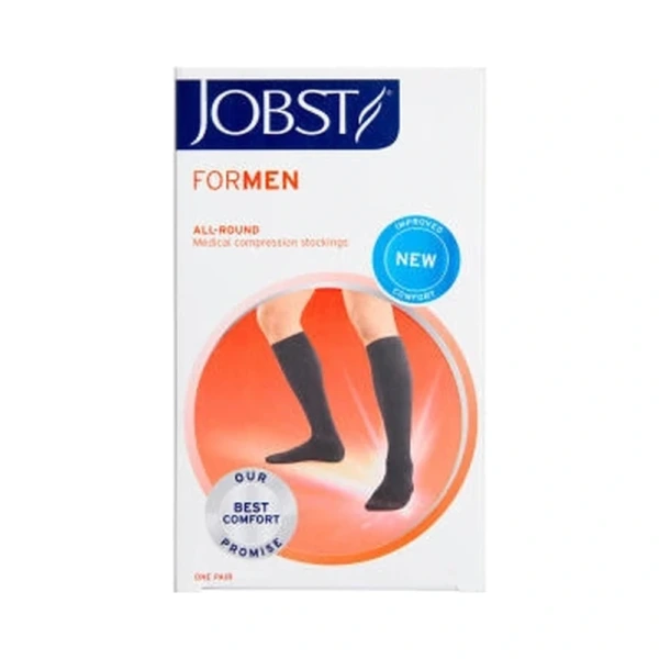 Jobst For Men Sort Kompressionsstrømpe str. XL – 1 par
