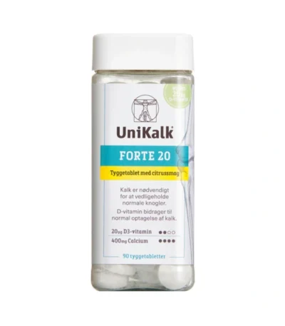 Unikalk Forte 20 – 90 stk