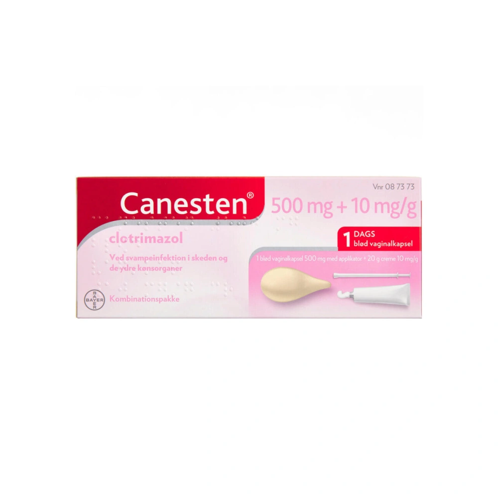 Canesten Vaginalkapsel & Creme 500 mg + 10 mg/g - 1 stk
