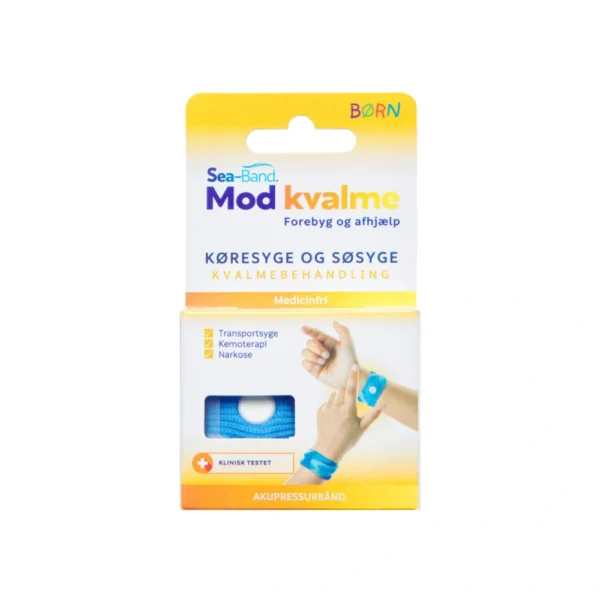 SEA-BAND Mod Kvalme Barn Blå Armbånd – 1 par