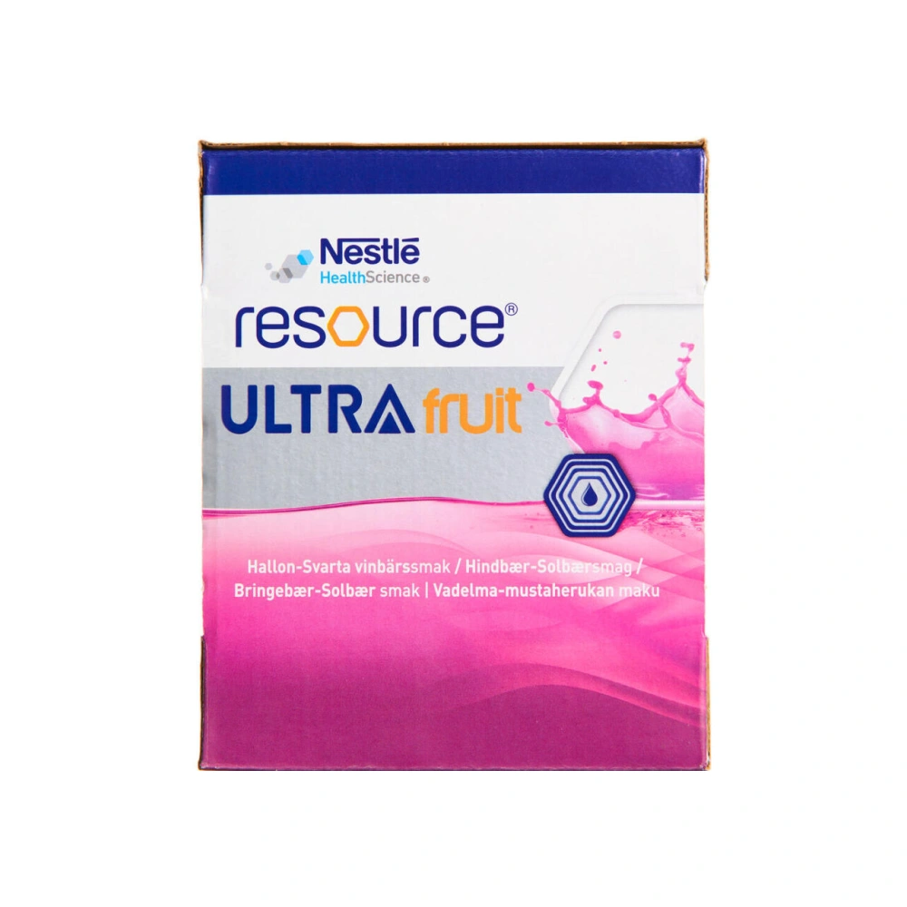 Resource Ultra Fruit Hindbær og Solbær - 4 x 200 ml