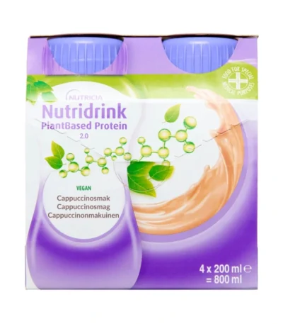Nutridrink Plantebaseret Protein 2.0 Cappuccino – 4 x 200 ml