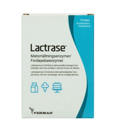 Lactrase kapsler – 10 stk