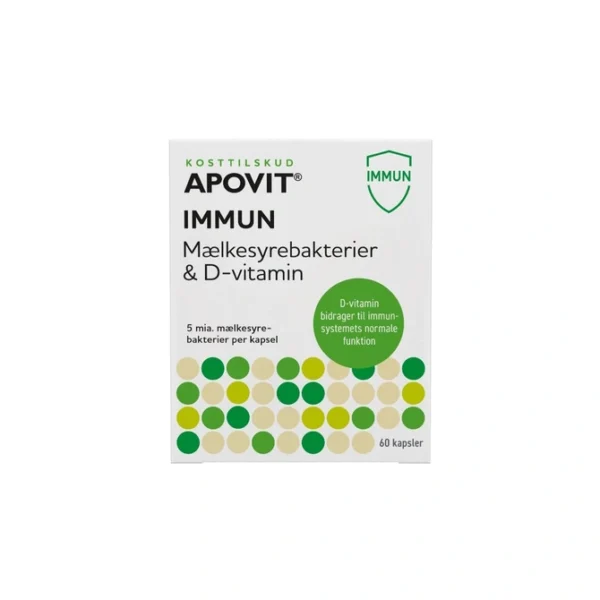 Apovit Immun Mælkesyrebakterier & D-vitamin – 60 stk