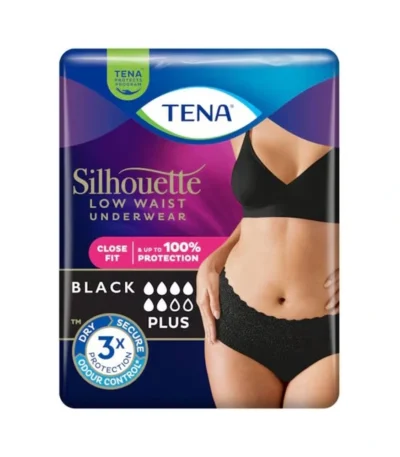 TENA Silhouette Plus Low Waist Sort Str. L – 10 stk