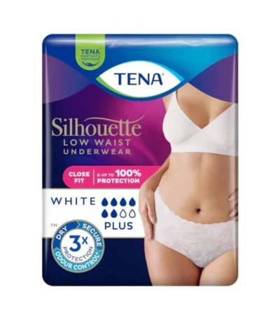 TENA Silhouette Plus Low Waist Hvid Str. M – 12 stk