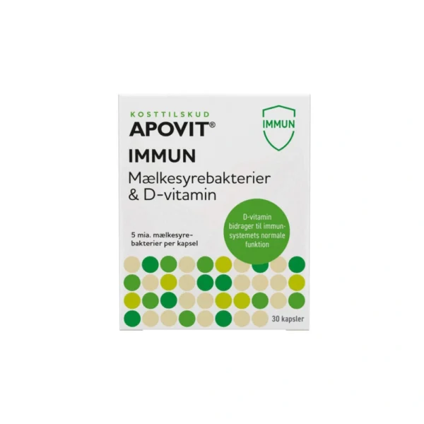 APOVIT Immun Mælkesyrebakterier & D-vitamin – 30 stk