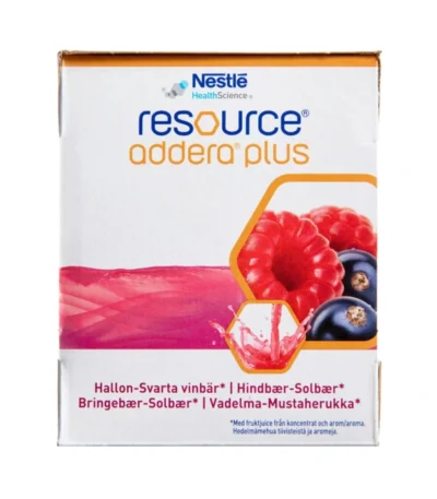 Resource Addera Plus Hindbær-Solbær – 4 x 200 ml