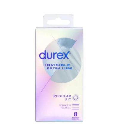 Durex Invisible Ekstra Glidecreme Regular Fit Kondomer – 8 stk