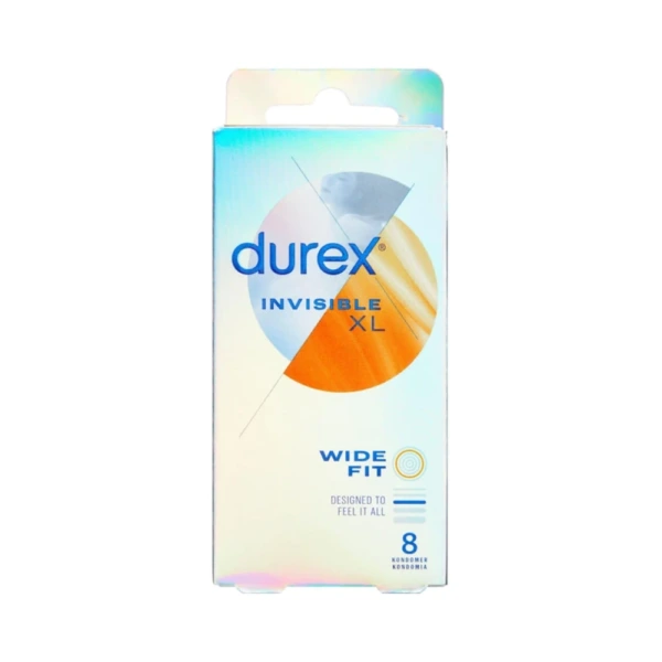 Durex Invisible XL Wide Fit Kondomer – 8 stk