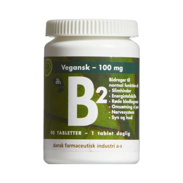 Grønne Vitaminer B2 100 mg Vegansk – 90 stk