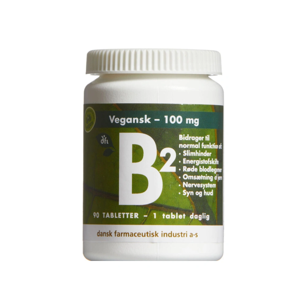 Grønne Vitaminer B2 100 mg Vegansk - 90 stk