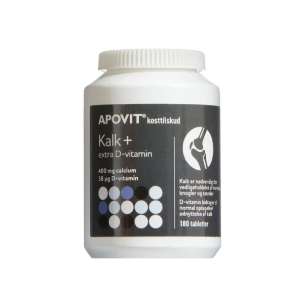 APOVIT Kalk + Extra D-vitamin – 180 stk