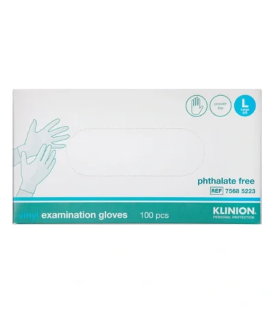 Klinion Protection Vinylhandsker Pudderfri, PHT Fri, Str. L – 100 stk