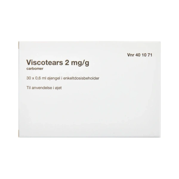 2care4 Viscotears Øjengel 2 mg/g enkeltdosis - 18 ml