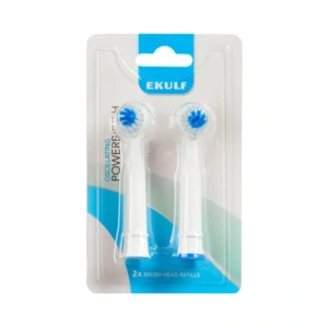 Ekulf powerbrush refill hvid – 2 børstehoveder