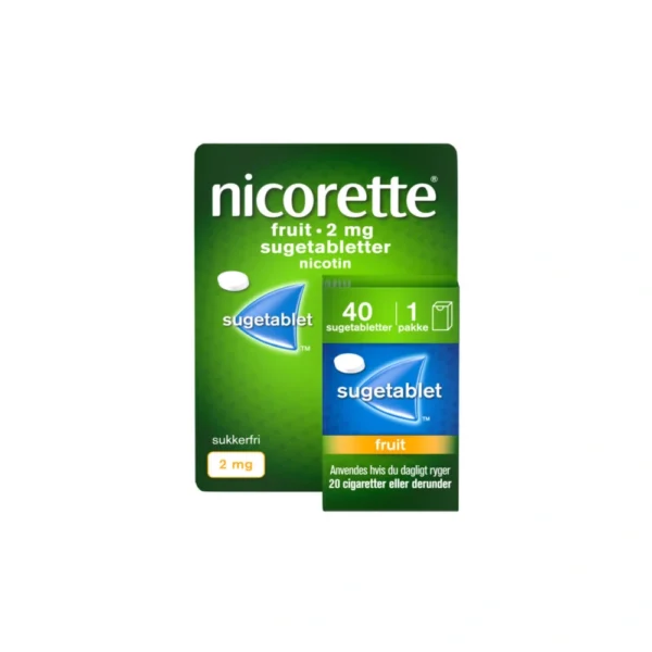 Nicorette Fruit 2 mg sugetabletter - 40 stk