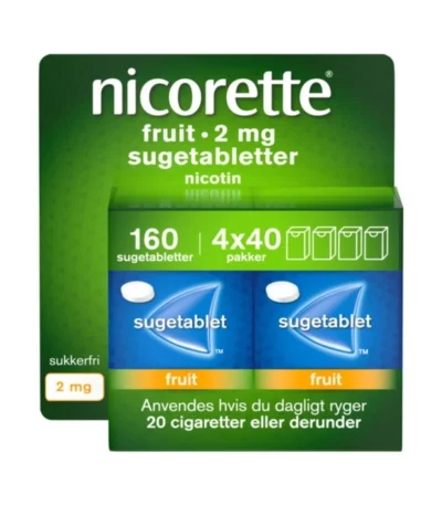 Nicorette Fruit 2 mg sugetabletter - 160 stk