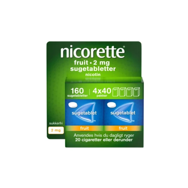 Nicorette Fruit 2 mg sugetabletter - 160 stk