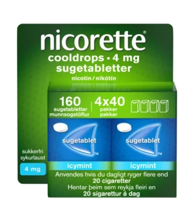 Nicorette Cooldrops 4 mg sugetabletter - 160 stk