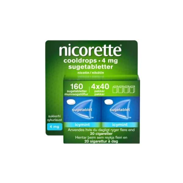 Nicorette Cooldrops 4 mg sugetabletter - 160 stk
