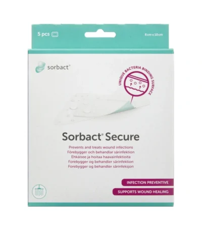 Sorbact Secure Plaster 8 x 10 cm – 5 stk