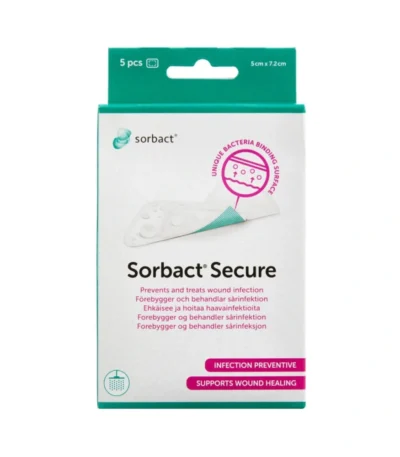 Sorbact Secure Plaster 5 x 7,2 cm – 5 stk