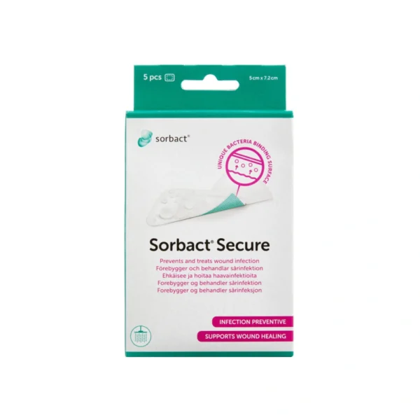 Sorbact Secure Plaster 5 x 7,2 cm – 5 stk