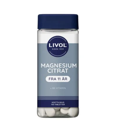 Livol MagnesiumCitrat + B6 vitamin – 150 stk