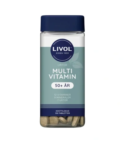 Livol Multivitamin m. Urter 50+ – 150 stk