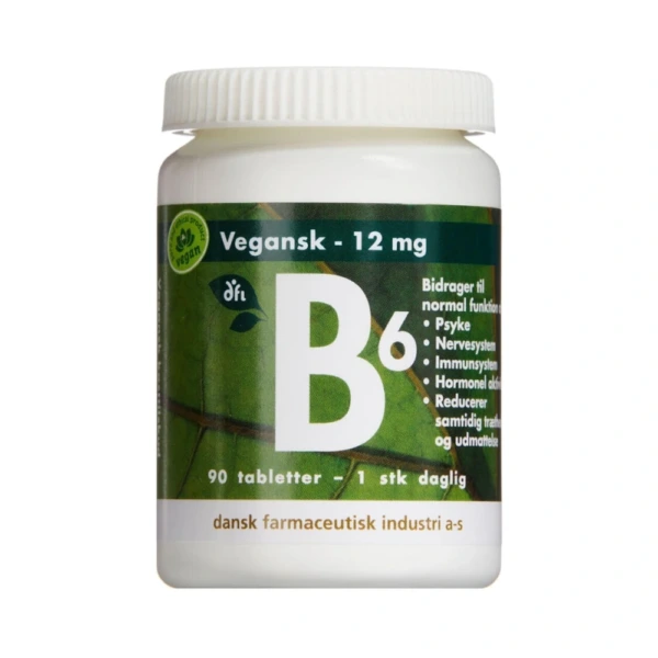 Grønne Vitaminer B6 12 mg – 90 stk