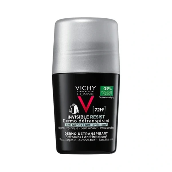 Vichy Homme Invisible Protect Anti-Stain Roll-on 72T – 50 ml
