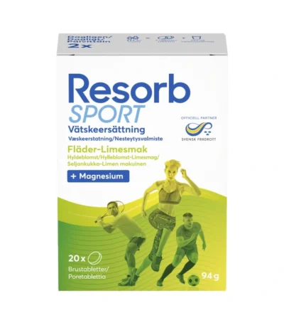 Resorb Sport Hyldeblomst Lime - 2 x 10 brusetabletter