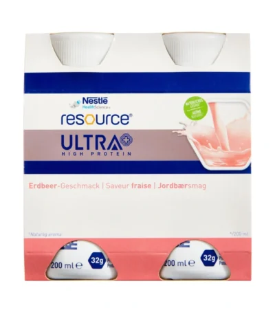 Resource Ultra Jordbær – 4 x 200 ml