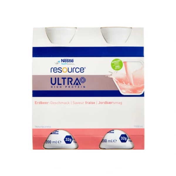 Resource Ultra Jordbær – 4 x 200 ml