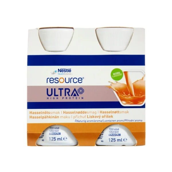 Resource Ultra Hasselnød – 4 x 125 ml