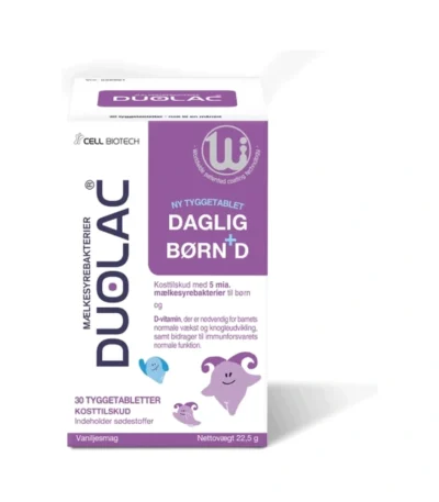 Duolac Daglig Børn+ D – 30 stk