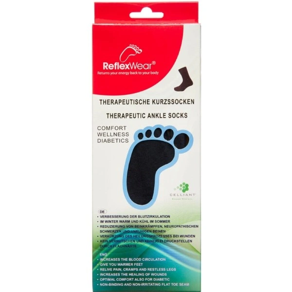 ReflexWear Diabetes & Comfort Strømpe Sort str. 43-46 - 1 par