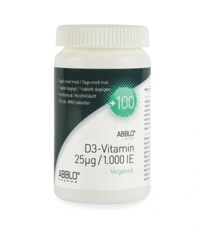 Abblo D3-vitamin 25 µg – 100 stk