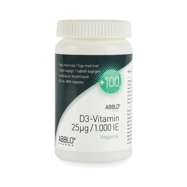 Abblo D3-vitamin 25 µg – 100 stk