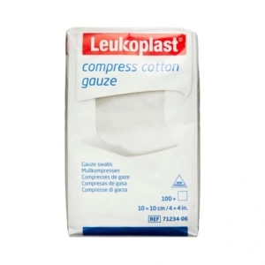 Leukoplast Compress Cotton Gauze 10 x 10 cm 12 lags – 100 stk