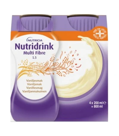Nutridrink Multi Fibre Vanilje – 4 x 200 ml