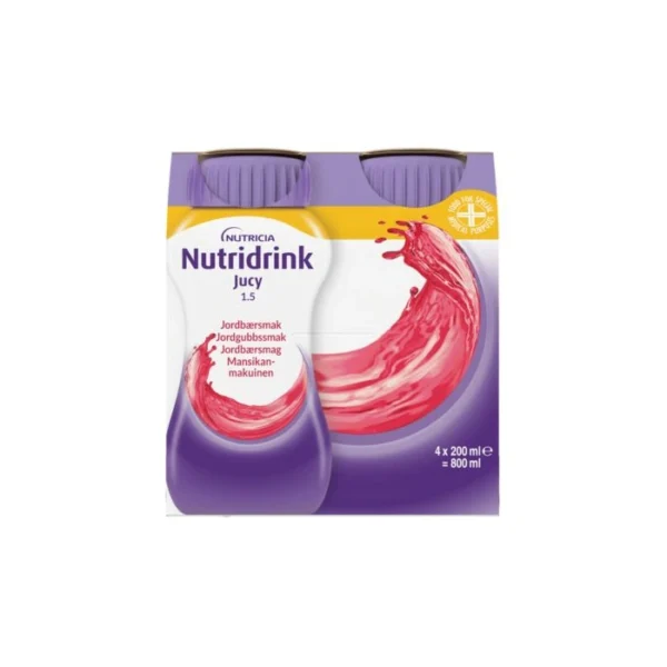 Nutridrink Jucy Jordbær – 4 x 200 ml