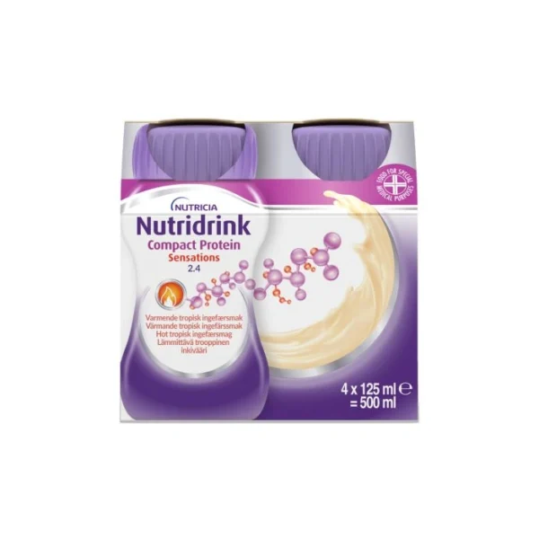 Nutridrink Compact Protein Sensations Hot Tropisk Ingefær – 4 x 125 ml