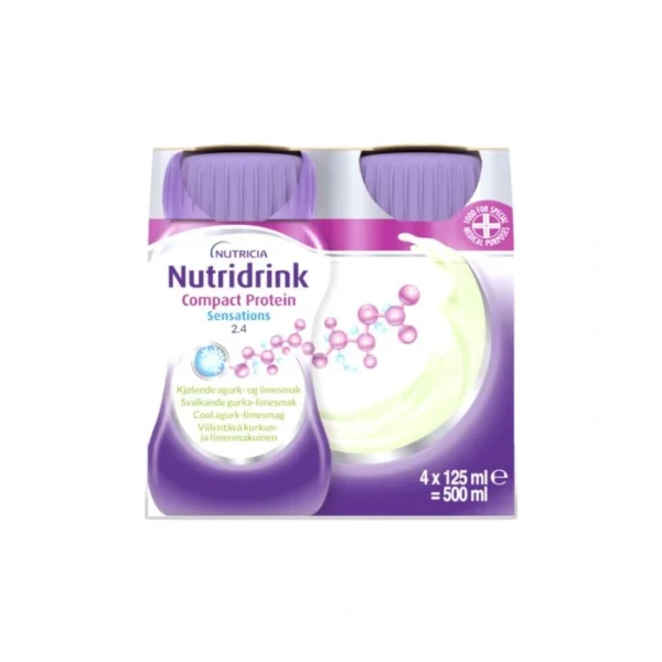 Nutridrink Compact Protein Sensations Cool Agurk-Lime – 4 x 125 ml