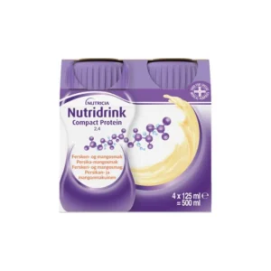 Nutridrink Compact Protein Fersken-Mango – 4 x 125 ml