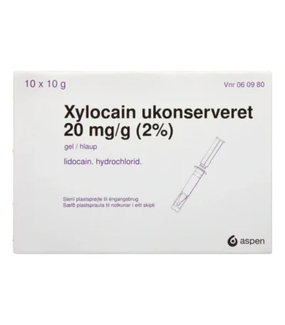 Xylocain Ukonserveret Gel 2% - 100 g